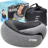 PODRÓZNA TURYSTYCZNA WYGODNA PODUSZKA MIĘKKA PIANKA MEMORY NA SZYJE KARK