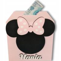 DUŻA SKARBONKA SUPER PREZENT Myszka Minnie skarbonka z imieniem dla dziecka