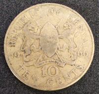 0412-Кения 10 центов, 1966