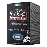 WEIDER MEGA MASS CAPS 120 KAPSUŁEK ODŻYWKA HMB LEUCYNA RZEŹBA SIŁA