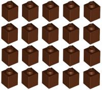 LEGO brick cegła 1x1 brązowa 20 szt. 3005