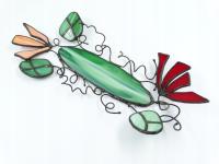 Ozdoba witrażowa NASTURCJE