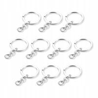 Kółko Zamek, Stop Metalowy, Platyna, 22x3mm, 10szt