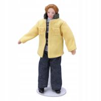 1:12 Porcelana Porcelana Liczba żółty płaszcz Młodzież Miniaturowa XZ