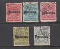 BRITISH SUDAFRICA Mi 83,85-87,90 HERB z nad. RODEZJA z 1909