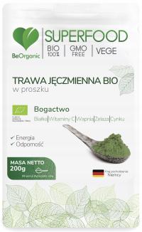 BeOrganic - Trawa jęczmienna w proszku 200 g SUPERFOOD