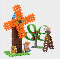 KLOCKI MINI WAFFLE ROLNIK MAŁY BLISTER MARIOINEX 60 ELEMENTÓW