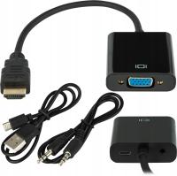 ПЕРЕХОДНИК HDMI - VGA D-SUB 15PIN HD АУДИО КАБЕЛЬ