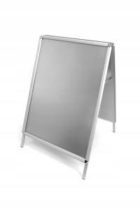 Potykacz reklamowy B1| Dwustronny | Profil 32 mm | Srebrny anodowany OUTLET