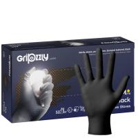 Перчатки нитриловые перчатки сцепление сильный толстый прочный GRIPZZLY черный L