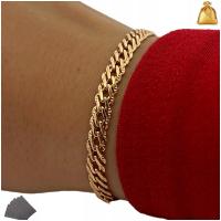 PIĘKNA BRANSOLETKA DAMSKA ROMBO ZE STALI CHIRURGICZNEJ 19 CM 4 MM DLA NIEJ