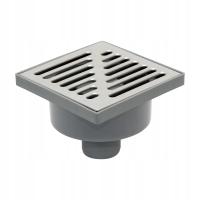 Канализационная решетка из нержавеющей стали с прямым выходом FI 50 мм