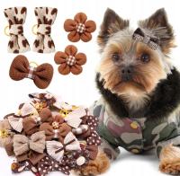 Kokardka kokardki dla psa yorka shih tzu maltańczyka 10 sztuk