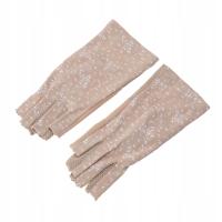 1 PARA PÓŁPRZEZROCZYSTYCH RĘKAWIC BEZ PALCÓW KHAKI DO SPORTU