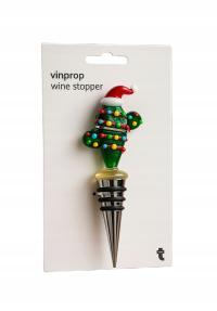 ŚWIĄTECZNY KOREK DO SZCZELNEGO ZAMYKANIA BUTELEK WINA- ŚWIĄTECZNY KAKTUS