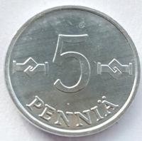 Finlandia 5 Penni 1989 Mennicza (UNC)