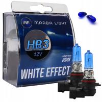 ŻARÓWKI HB3 65W 12V MARBA LIGHT WHITE EFFECT + W5W SUPER ŚNIEŻNA BIEL