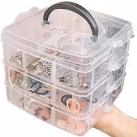 ОРГАНАЙЗЕР КОНТЕЙНЕР С ОТДЕЛЕНИЯМИ ДЛЯ ЮВЕЛИРНЫХ ИЗДЕЛИЙ КНОПКИ ВИНТЫ БЕЗДЕЛУШКИ 3P