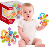 СЕНСОРНАЯ ИГРУШКА КРАСОЧНЫЙ ПРОРЕЗЫВАТЕЛЬ ПОГРЕМУШКА МЯЧ ЯЗЫЧКИ