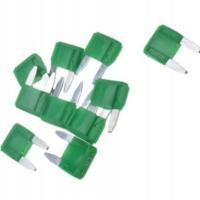 BEZPIECZNIK PŁYTKOWY MINI 30A DIODA LED 10 SZTUK Motocykl Skuter Motorower