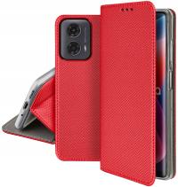 Etui z klapką KrainaGSM do Motorola Moto G24 | G24 POWER | G04 | E14 czerwony