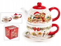Świąteczny dzbanek filiżanka, talerzyk, dzbanek 350 ml filiżanka 350 ml