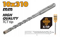Wiertło Udarowe do Betonu 10x310mm SDS-Plus, X-Tip, 4X TOLSEN