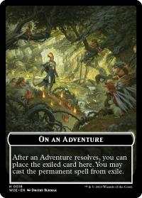 MTG 2x On An Adventure Helper Card Token