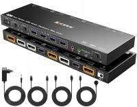 Przełącznik KVM YOUTINGHDAV 2, 4K, 144 Hz, 12 V