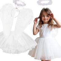 Anielski ZESTAW Strój ANIOŁEK skrzydełka ANIOŁ śnieżka GWIAZDKA TUTU