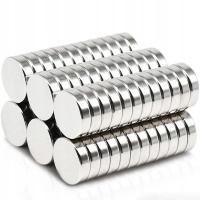 MAGNES NEODYMOWY MOCNY MAGNESY 50szt na lodówkę 10x2 mm N42