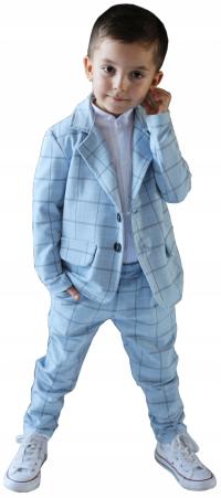 Хлопковый клетчатый костюм для мальчиков 104 110