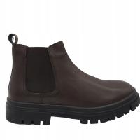 Buty męskie sztyblety dark brown Levi's Arjun Chelsea rozmiar 44