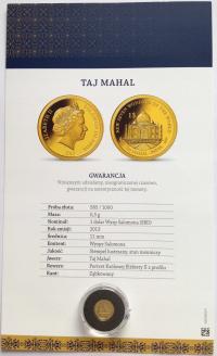 Wyspy Salomona 1 dolar 2013 Taj Mahal waga 0.5 gr złoto 0.585 UNC