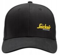 Czapka z daszkiem Snickers czapka męska wygodna logo 9095 czarna