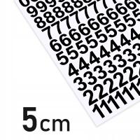 Arkusz samoprzylepnych cyfr - 5 cm / 135 znaków / kolor do wyboru