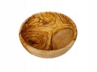 Owalna okrągła misa z drewna oliwnego - drewno oliwne