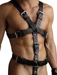 Męska Bielizna Erotyczna Skórzana Uprząż Body