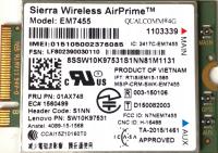 Modem LTE 4G EM7455 Lenovo Sierra AirPrime 01AX748