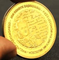 Mazurek Dąbrowskiego ,Hymn Polski ,Moneta kolekcjonerska ,Polska ,pozłacana