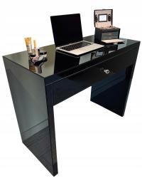 Szklana czarna toaletka Glamour GLAME BLACK - 90cm