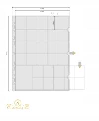 Страница для КЛАССЕРА на 30 монет А4 тип 2