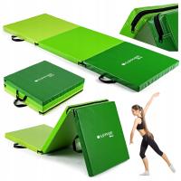 MATERAC gimnastyczny SKŁADANY 180x60x5cm MATA DO ĆWICZEŃ REHABILITACJA JOGA