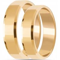 Золотые скошенные обручальные кольца пара 333 5M хит фиксированная цена