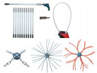 ZESTAW SZCZOTKA DO CZYSZCZENIA KOMINA OD DOŁU NA WIERTARKĘ 10M WAWAK