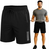 Cottonik spodenki męskie sportowe przed kolano krótkie spodnie siłownie bieganie tenis rozciągliw