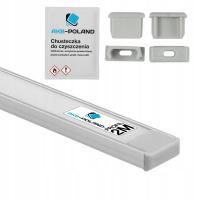 Светодиодный алюминиевый профиль для светодиодных лент молочный абажур заглушки набор 2 метра