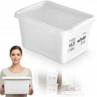 ПЛАСТИКОВЫЙ КОНТЕЙНЕР КОРОБКА С КРЫШКОЙ ДЛЯ ХРАНЕНИЯ КОРОБКА КОРОБКА 15.5 L