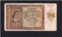 BANKNOT CHORWACJA -- 1000 kuna -- 1941 rok