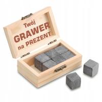 8x KAMIENIE do whisky ZESTAW + Twój GRAWER na ślub święta urodziny PREZENT